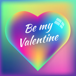 square rainbow abstract background with heart vector image