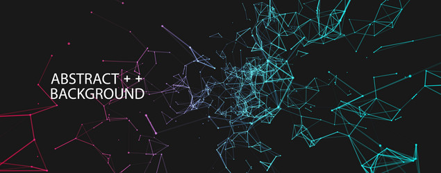 abstract polygonal background with connecting vector image