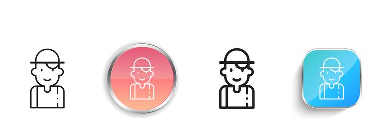 gardener icon thin linear regular and button vector image