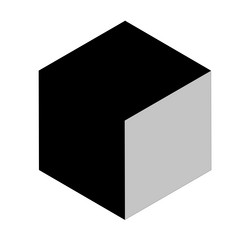 isometric cube element icon cubist abstract 3d vector image
