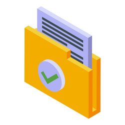 approved document is being stored in folder vector image