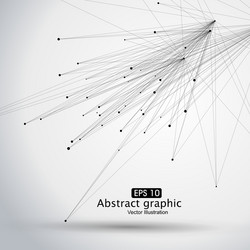 dot and line consisting of abstract graphics vector image