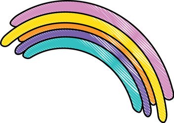 Cute rainbow isolated icon Royalty Free Vector Image