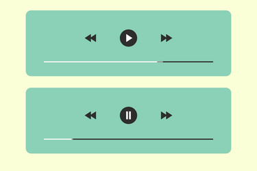 template video player for web and mobile apps vector image