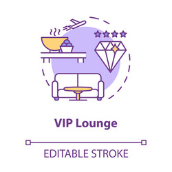 Vip departure lounge concept icon luxury class vector