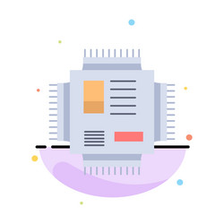 chip cpu microchip processor technology flat vector image