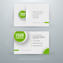 Clean Business Card Template Vector Image
