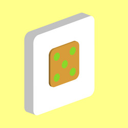 dice 5 simple icon symbol design template for web vector image