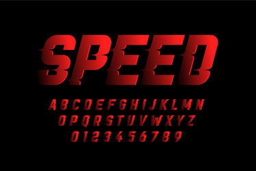 Dynamic Speed Font vector image
