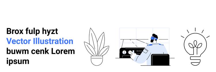 professional at workspace with computer monitor vector image