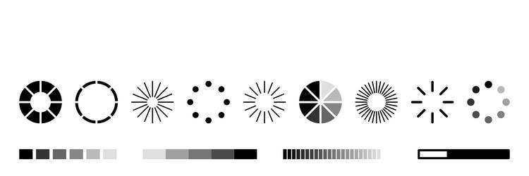 progress bar loading circles for web vector image