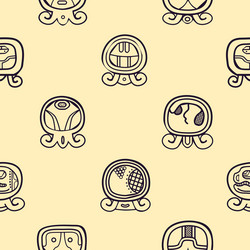 seamless background with maya calendar named days vector image
