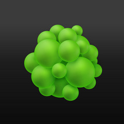 abstract molecules structure with particles vector