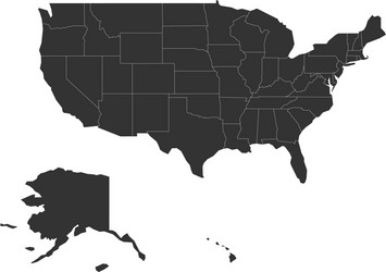 Blank United States Map Vector Image
