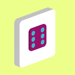 dice 6 simple icon symbol design template for web vector image