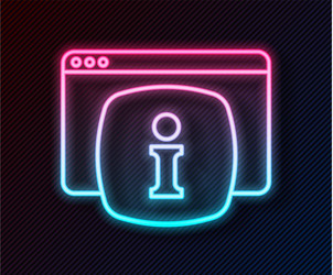 glowing neon line computer monitor with text faq vector image