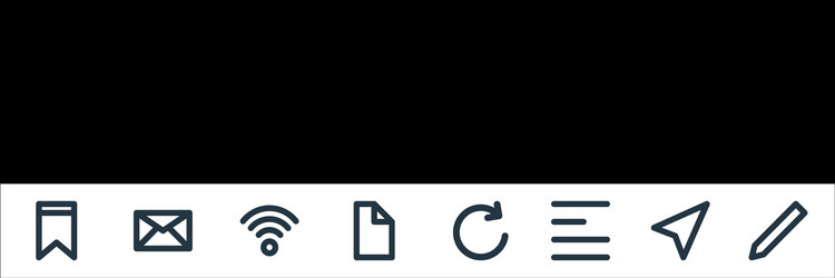 user interface line icons linear set quality vector image