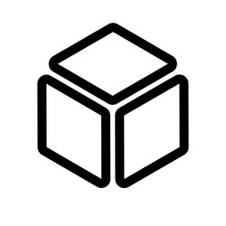 isometric cube element icon cubist abstract 3d vector image