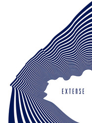 minimal design abstract lines in 3d vector image