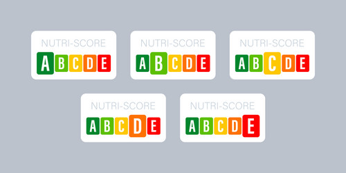 Nutri score for packaging design logo icon label vector