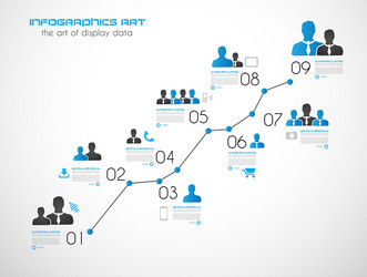 timeline to display your data with infographic vector image