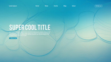 Dynamic Line Abstract Landing Page vector image