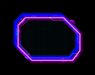 mobile game electronic neon ui menu frame vector image