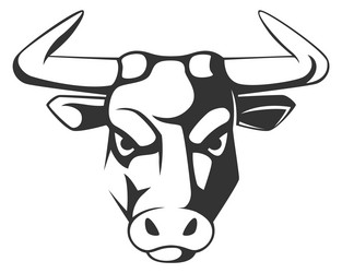 bull head logo sport aggressive symbol animal Vector Image