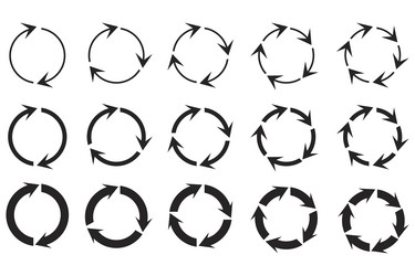 circular design rotate circle symbol vector image