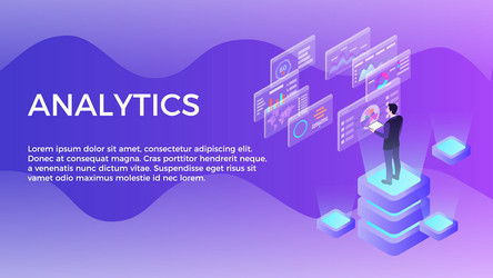 Data Analysis & Statistics Dashboard vector image