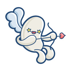 Kawaii cupid monster cartoon vector