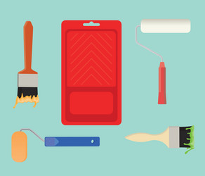 Paint tools collection stuff vector