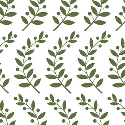 seamless pattern with laurel branches vector image