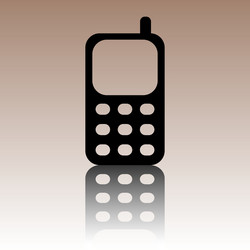 White phone icon Royalty Free Vector Image - VectorStock