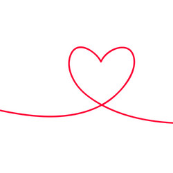 Continuous Heart Lines vector image