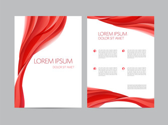 Dynamic Red Wave Template vector image