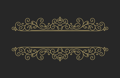 hand drawn decorative border in retro style vector image