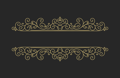 Hand drawn decorative border in retro style vector