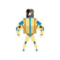 robot cyborg superhero costume vector