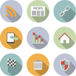 universal flat icons vector image