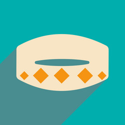 flat with shadow icon and mobile application vector image