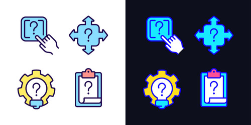 questions and answers in technical support light vector image
