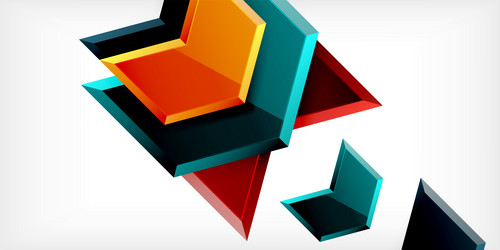 3d arrow techno design template Vector Image