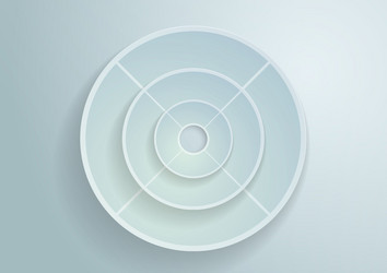3d white paper circles background vector image