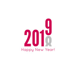 creative happy new year 2019 vector image