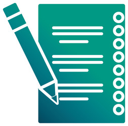 daily planner notebook gradient style icon vector image