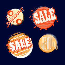 different shopping tags collection design template vector image