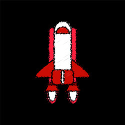flat icon design collection space shuttle vector image