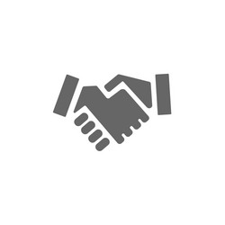 handshake icon on a white background vector image