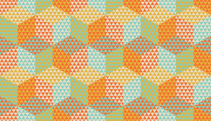 hexagons and triangles geometric seamless pattern vector image